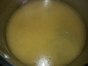 Miso and chicken stock